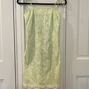 Vintage Lilly Pulitzer Women’s 4  Green Turtle and Fish Print Mini Sheath Dress